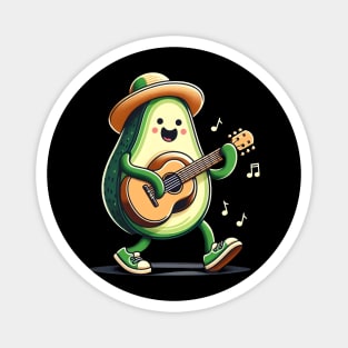 avocado playing guitar - music Magnet